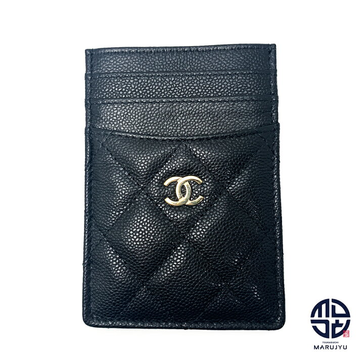 楽天市場】CHANEL シャネル キャビアスキン 黒 ブラック ゴールド金具  
