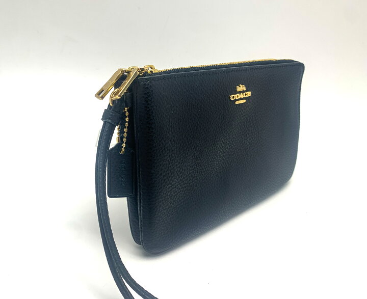 楽天市場】COACH コーチ Wジップ ダブルジップ ポーチ 黒 ブラック 