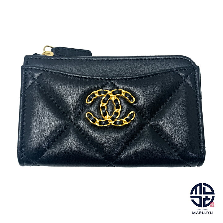 楽天市場】CHANEL シャネル 黒 ブラック シャネル19 ジップ 