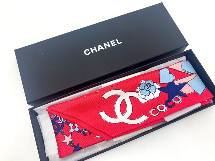 楽天市場】CHANEL シャネル ヘアバンド シルク ツイル ピンク CCマーク 