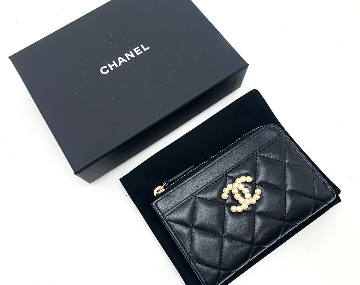 楽天市場】CHANEL シャネル 黒 ブラック パール CCマーク ココマーク 