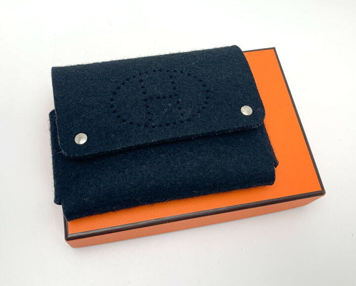 楽天市場】HERMES エルメス 黒 ブラック エテュイカルトGM フｪルト 