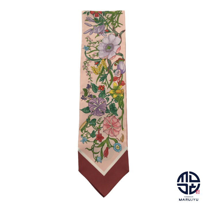 楽天市場】GUCCI グッチ シルク ツイリー ピンク系 花柄 フローラ  