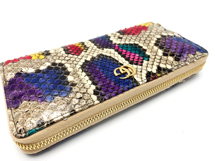 楽天市場】GUCCI グッチ カラフル GGマーモント パイソン 蛇革 レザー  