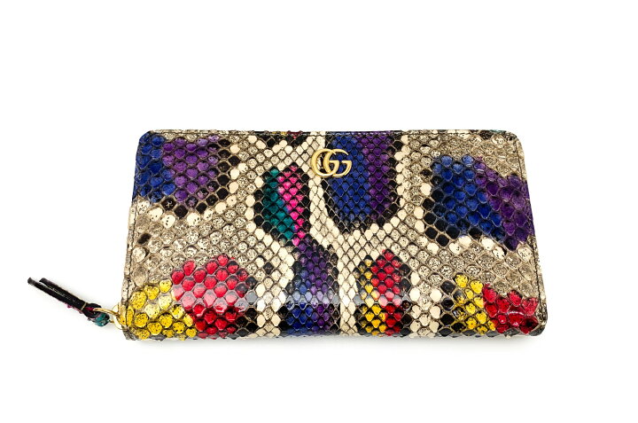 楽天市場】GUCCI グッチ カラフル GGマーモント パイソン 蛇革 レザー  