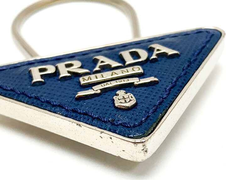 楽天市場】PRADA プラダ ネイビー トライアングル 三角 ブランドロゴ 