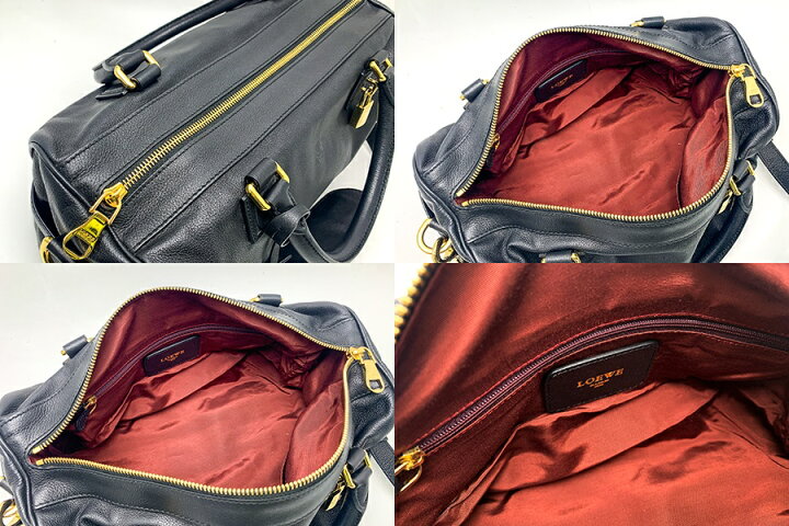 楽天市場】LOEWE ロエベ 黒 ブラック アナグラム アメ ボストン型 2WAY 