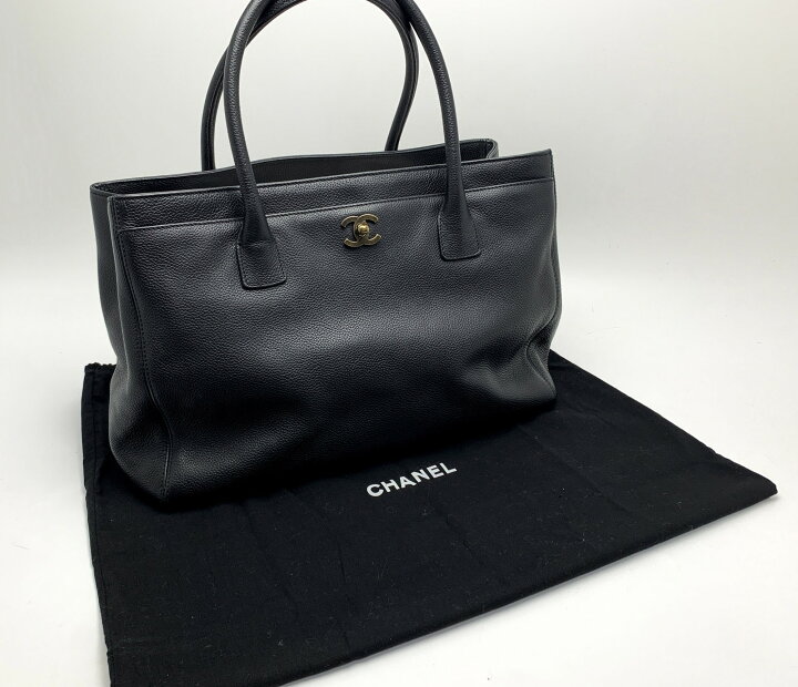 楽天市場】CHANEL シャネル エグゼクティブ トートバッグ 黒 ブラック 