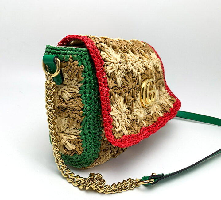 楽天市場】GUCCI グッチ 574433 GGマーモント ラフィア チェーン 