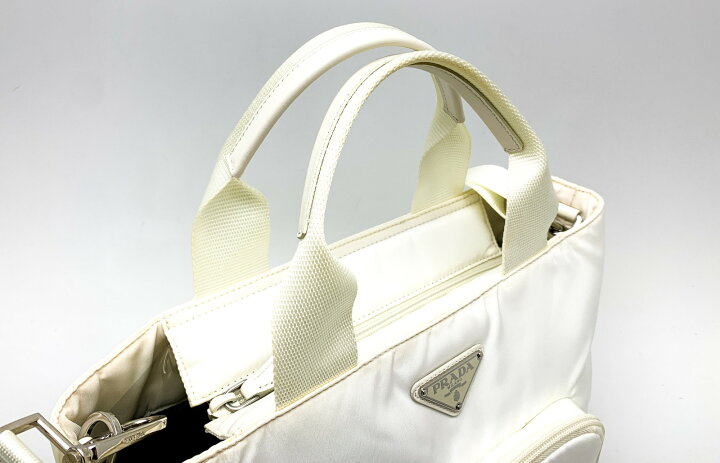 楽天市場】PRADA プラダ パデットナイロン 2wayトートバッグ ホワイト  