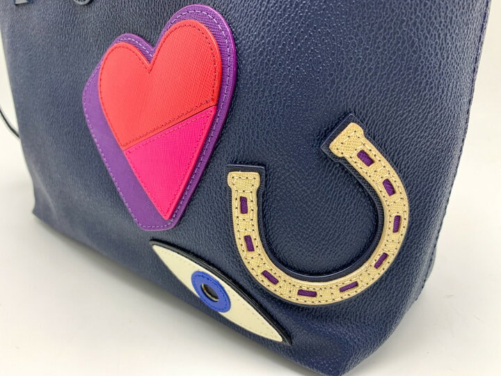 楽天市場】TORY BURCH トリーバーチ ネイビー ワッペン ポーチ付き 