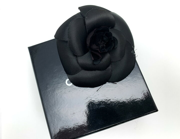 楽天市場】CHANEL シャネル 黒 ブラック カメリア 花モチーフ フラワー 