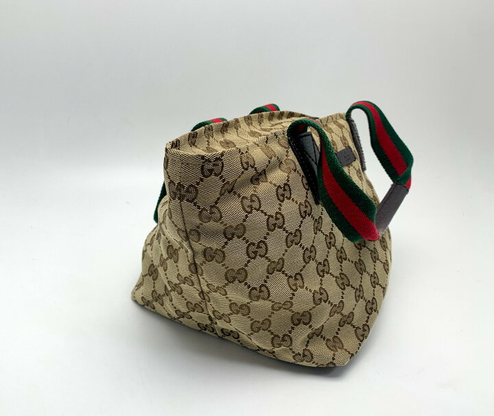 楽天市場】GUCCI グッチ GGキャンバス シェリーライン 舟形 ミニトート 