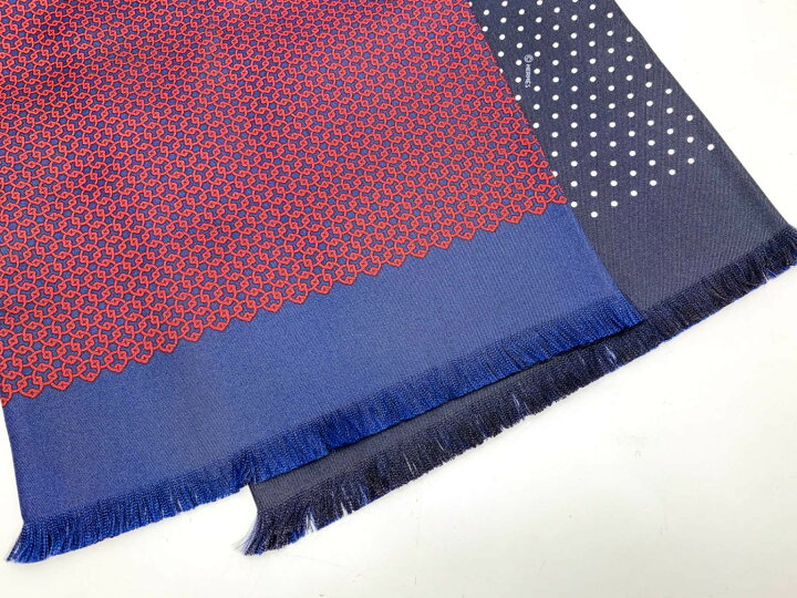 楽天市場】HERMES エルメス 水玉 ドット 鎖 リバーシブル シルク  