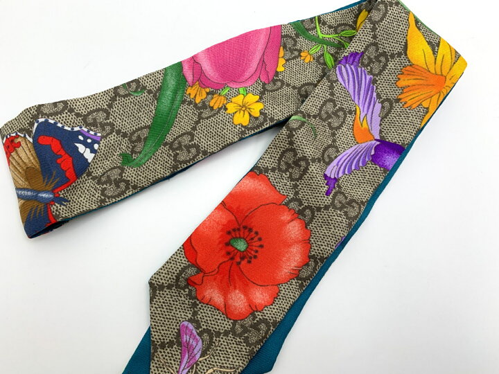 楽天市場】GUCCI グッチ GGフローラ プリント シルク ネックボウ  