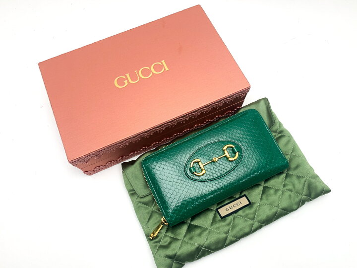 楽天市場】GUCCI グッチ モスグリーン 緑系 ホースビット パイソン 蛇 