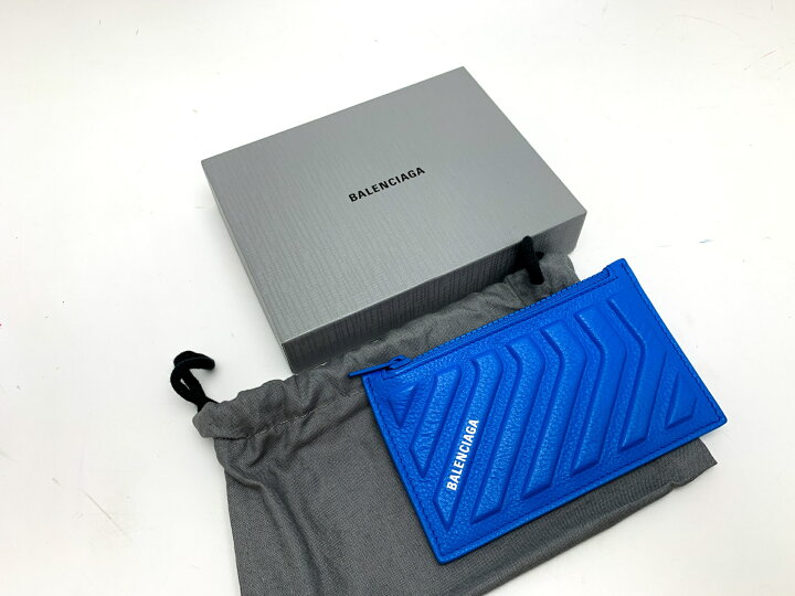 楽天市場】BALENCIAGA バレンシアガ ブルー 青 カードケース 663714  