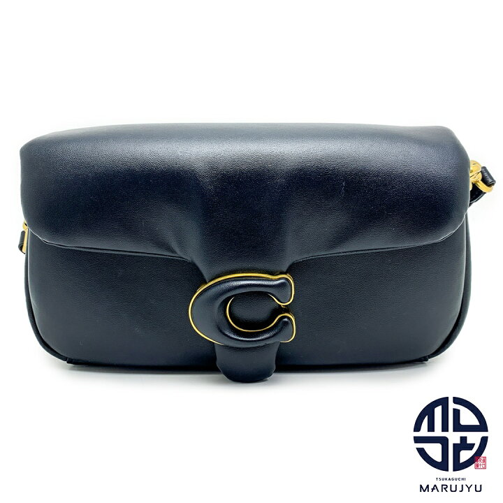 楽天市場】COACH コーチ 黒 ブラック ゴールド金具 ピロータビー26  