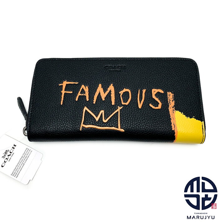 楽天市場】COACH コーチ 黒 ブラック 文字オレンジ JeanMichelBasquiat 