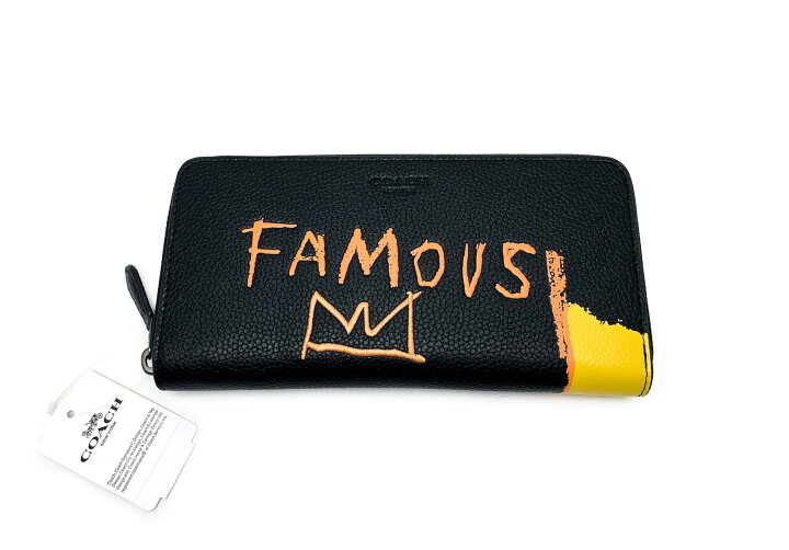 楽天市場】COACH コーチ 黒 ブラック 文字オレンジ JeanMichelBasquiat 