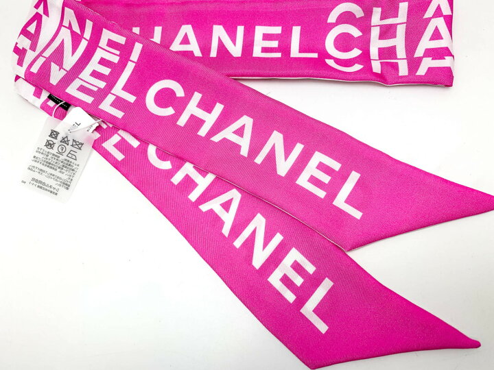 楽天市場】CHANEL シャネル ピンク ロゴ ブランドロゴ シルク ヘア 