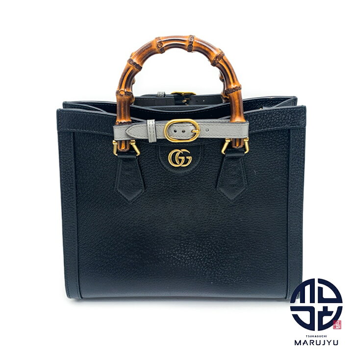 楽天市場】GUCCI グッチ バンブーハンドル 黒 ブラック ダイアナ 
