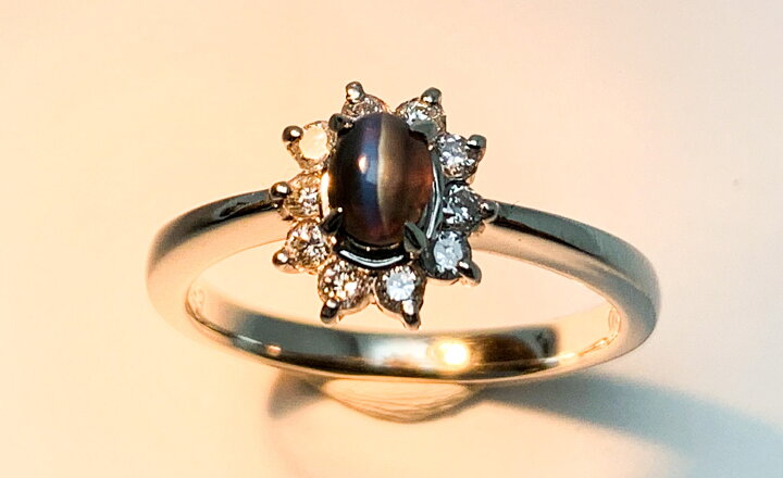 楽天市場】Pt900 プラチナ アレキサンドライトキャッツアイ0.43ct  