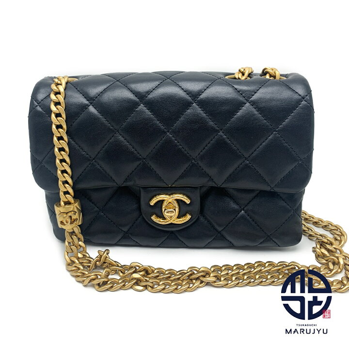 楽天市場】CHANEL シャネル 黒 ブラック ラムスキン マトラッセ  