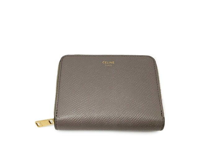 楽天市場】CELINE セリーヌ スモール ジップウォレット グレージュ系  