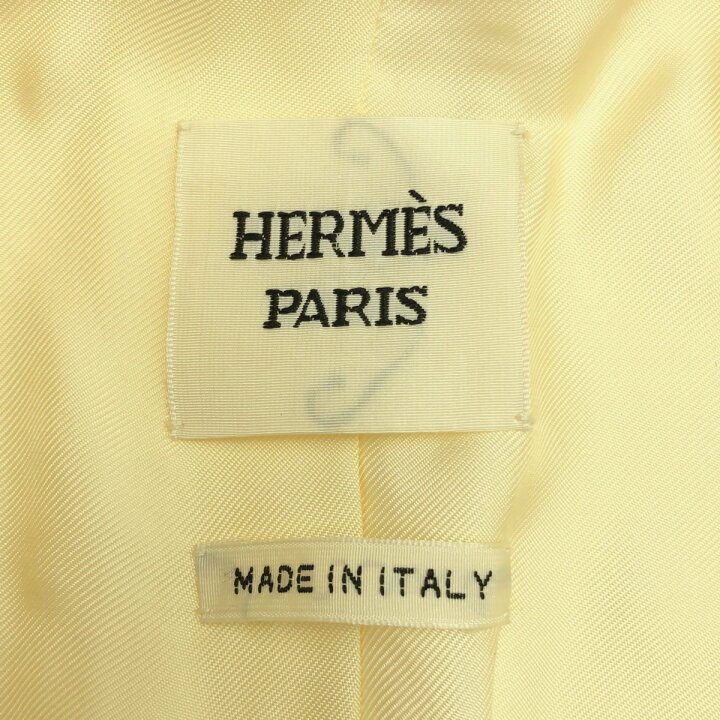 楽天市場】HERMES エルメス セリエボタン ジャケットコート チェスター  