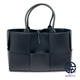 BOTTEGA VENETA ボッテガヴェネタ ザ アルコトート ポーチ付き 黒 ブラック トートバッグ バック 鞄 カバン ブランド 【中古】