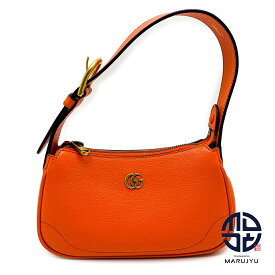 GUCCI グッチ GGマーモント アフロディーテ ハンドバッグ オレンジ 739076 ミニバッグ 鞄 カバン ブランド 【中古】