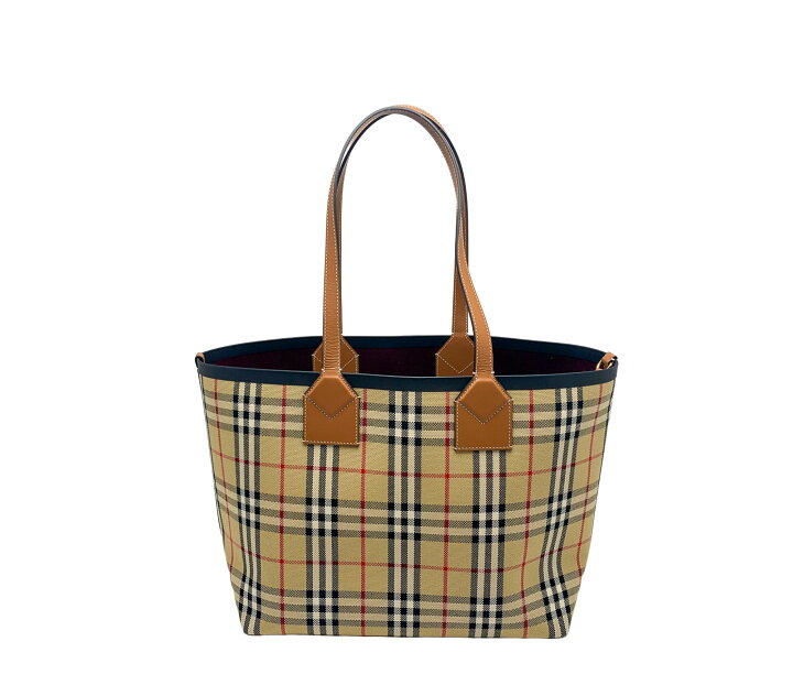 楽天市場】BURBERRY バーバリー チェック トートバッグ ポーチ付き 
