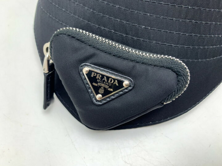 楽天市場】PRADA プラダ RE-NYLON バケットハット 2HC282 黒 ブラック 