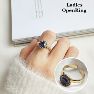 指輪 オープンリング アクセサリー レディース シルバー925 ラインストーン ファッション小物 円形 丸型 可愛い おしゃれ 服飾小物 お出かけ デ