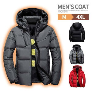 ダウンジャケット メンズ 防寒 厚手 ダウンコート マウンテンパーカー ダウン 羽毛 防風 軽量 フード付き ジャケット カジュアル アウター 冬服 防風コート