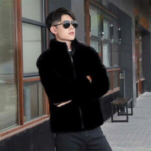 秋冬 メンズ ファーコート 毛皮コート 防寒防風 ファージャケット フェイクファー メンズコート 通勤 メンズアウター ジャケット 暖かい