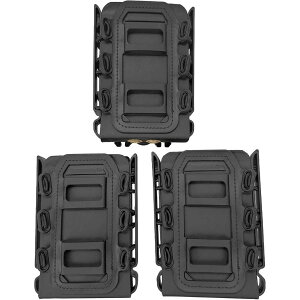 �}�K�W���|�[�` �}�O�|�[�` M4 AK P90 SCAR�ȂǑΉ� MOLLE �x���g �����Ή� �T�o�Q�[( �u���b�N3�Z�b�g)
