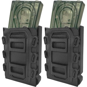 �}�K�W���|�[�` �}�O�|�[�` M4 AK P90 SCAR�ȂǑΉ� MOLLE �x���g �����Ή� �T�o�Q�[( �u���b�N�J���[ 2�Z�b�g)