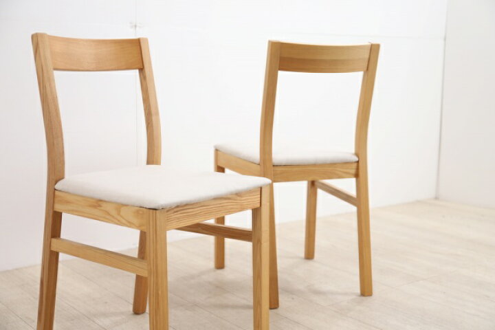 楽天市場】美品 無印良品 タモ材 無垢 ダイニングチェア二脚セットa  