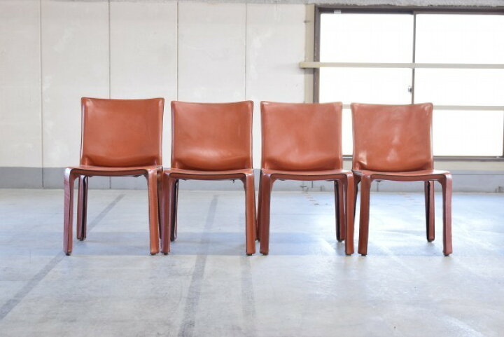 楽天市場】高級 Cassina「412 CAB/キャブ」88万 アームレスチェア 4脚 
