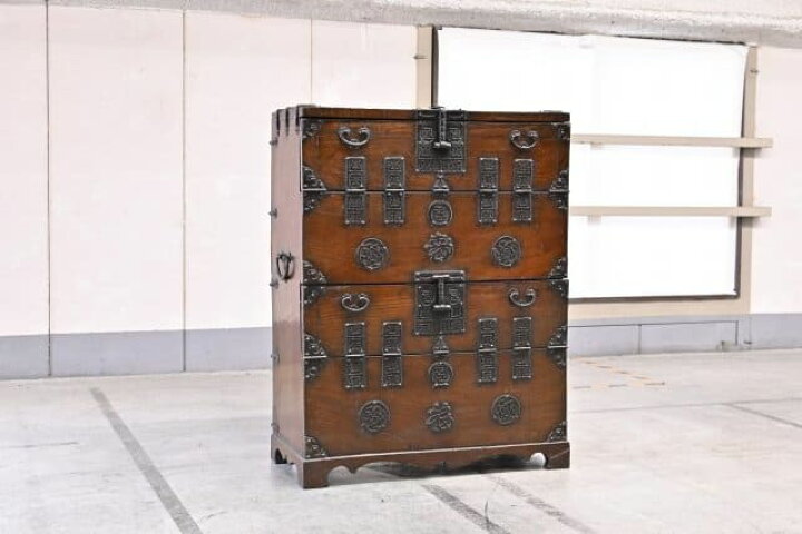 楽天市場】ビンテージ品 杉材 李朝style 韓国 バンダジ チェスト 