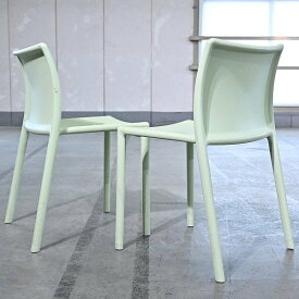 イタリア製 Magis 7万 「Air-Chair/エアチェア」 2脚セット ライトグリーン スタッキング ジャスパー・モリソン マジス コンランショップ 【中古家具/中古インテリア/USED家具ユーズド家具/リサイクル】