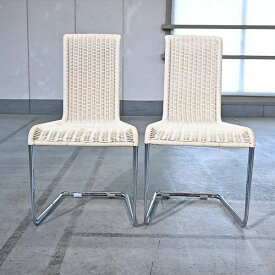 ACTUS取扱 TECTA 36万 「B20」 ダイニングチェア 2脚セットa カンチレバー スチールレッグ ドイツ バウハウス テクタ アクタス【 中古家具/中古インテリア/USED家具ユーズド家具/リサイクル】