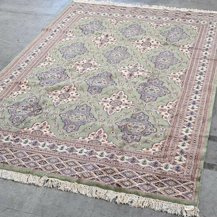 楽天市場】新品 未使用 パキスタン製 手織り ウールラグ メダリオン柄 