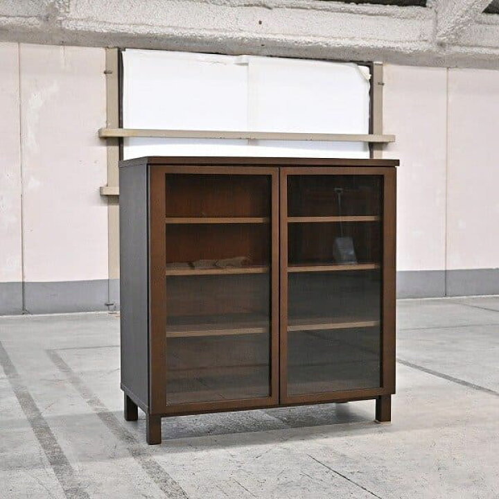 楽天市場】MUJI/無印良品 キャビネット タモ材 ガラス戸 食器棚 ダボ 