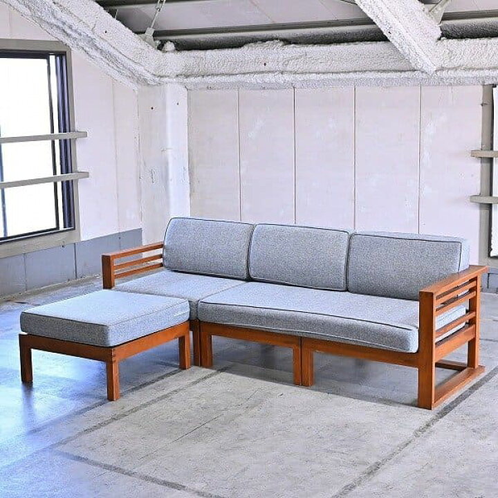 楽天市場】SCANTEAK 38万「KUL」ソファセット 3人掛け オットマン  