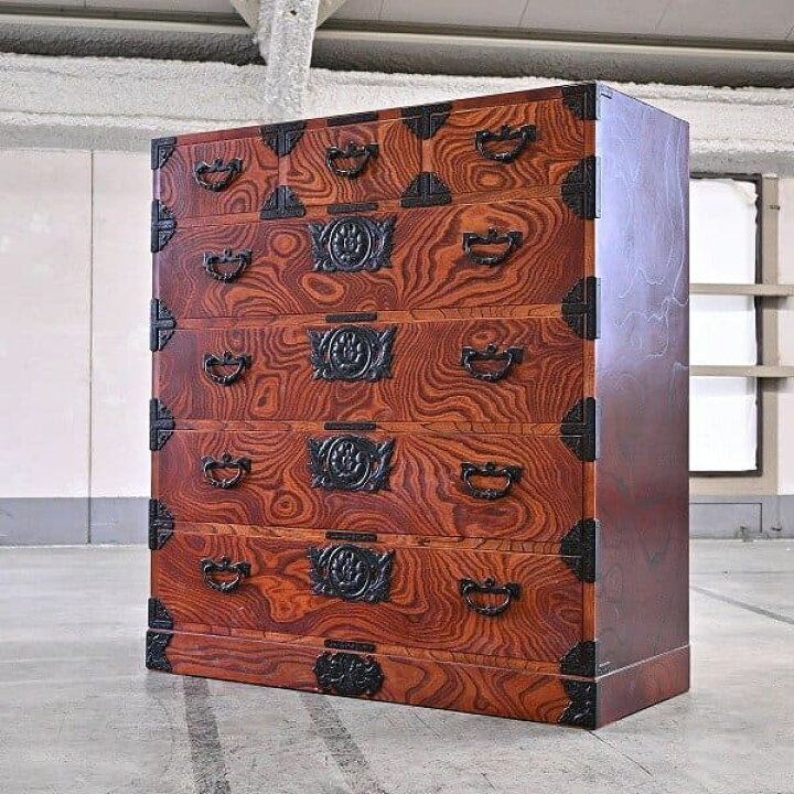 楽天市場】岩谷堂箪笥 整理箪笥 中型 欅材 5段 引き出し7杯 南部鉄器  