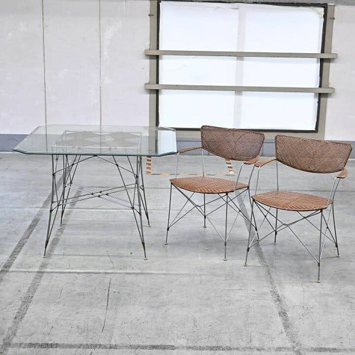 楽天市場】【引取限定】廃盤品 山川ラタン ガーデンセット テーブル 