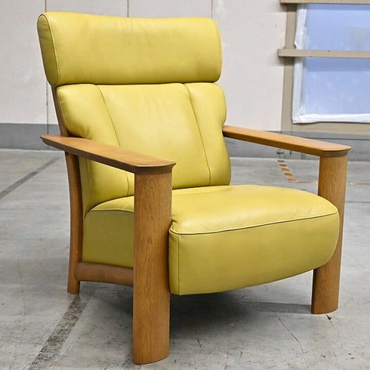 楽天市場】カリモク「WT41」15万 本革 オーク無垢材 1人掛けソファb  